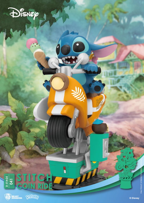 Disney Diorama PVC D-Stage Stitch Coin Ride 16 cm