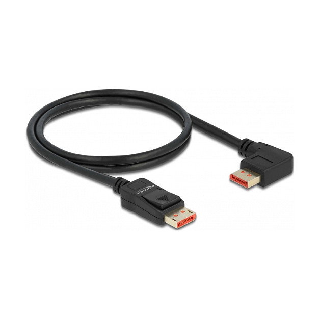 DeLOCK Cable DisplayPort 8K 60 Hz 1 m con Conector Angular 90° Izquierda