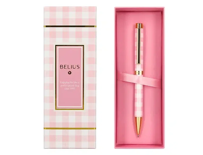 Belius Picnic Bolígrafo Rosa Dorado Tinta Azul Caja de Diseño