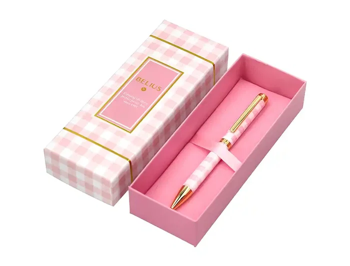 Belius Picnic Bolígrafo Rosa Dorado Tinta Azul Caja de Diseño