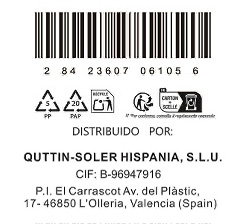 Quttin Cuchillo Multiusos Filo 11cm Negro 24 x 6 x 2 cm (36 Unidades)