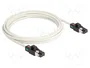 DeLOCK Cable de red Cat.6a S/FTP con clips de color giratorios, 3 m, Blanco