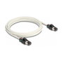 DeLOCK Cable de red Cat.6a S/FTP con clips de color giratorios, 3 m, Blanco