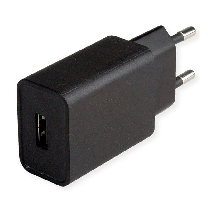 VALUE Cargador USB de 12 W con 1 Puerto Tipo-A y Enchufe Euro VALUE Cargador USB de 12 W con 1 Puerto Tipo-A y Enchufe Euro