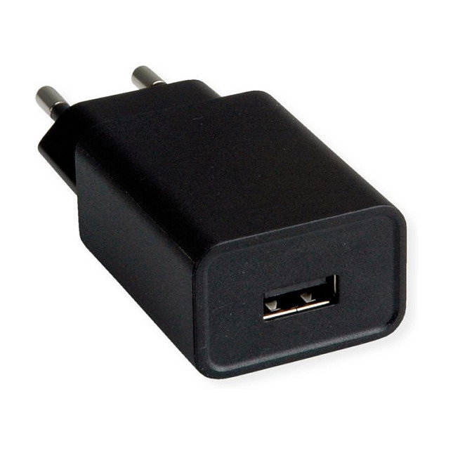VALUE Cargador USB de 12 W con 1 Puerto Tipo-A y Enchufe Euro VALUE Cargador USB de 12 W con 1 Puerto Tipo-A y Enchufe Euro