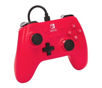 Power A Mando con Cable para Nintendo Switch Raspberry Red NSGP0142-01