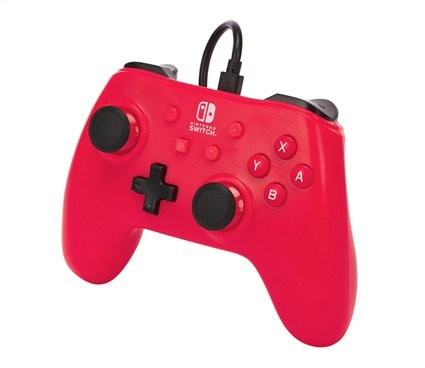 Power A Mando con Cable para Nintendo Switch Raspberry Red NSGP0142-01