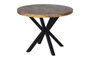 DKD Home Decor Mesa Redonda de Comedor de Acacia y Metal 100x76 cm