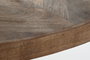 DKD Home Decor Mesa Redonda Comedor Alpino Acacia Metal Natural Negro 100 x 76 x 100 cm