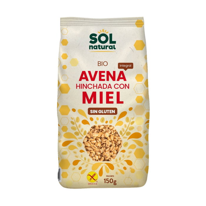 SOLNATURAL Avena hinchada con miel Bio sin gluten SOLNATURAL Avena hinchada con miel Bio sin gluten