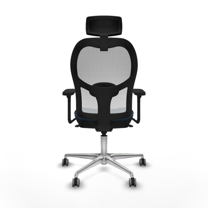 PIQUERAS Y CRESPO Silla de oficina Jorquera con mecanismo Sincro, Azul marino y Blanco PIQUERAS Y CRESPO Silla de oficina Jorquera con mecanismo Sincro, Azul marino y Blanco