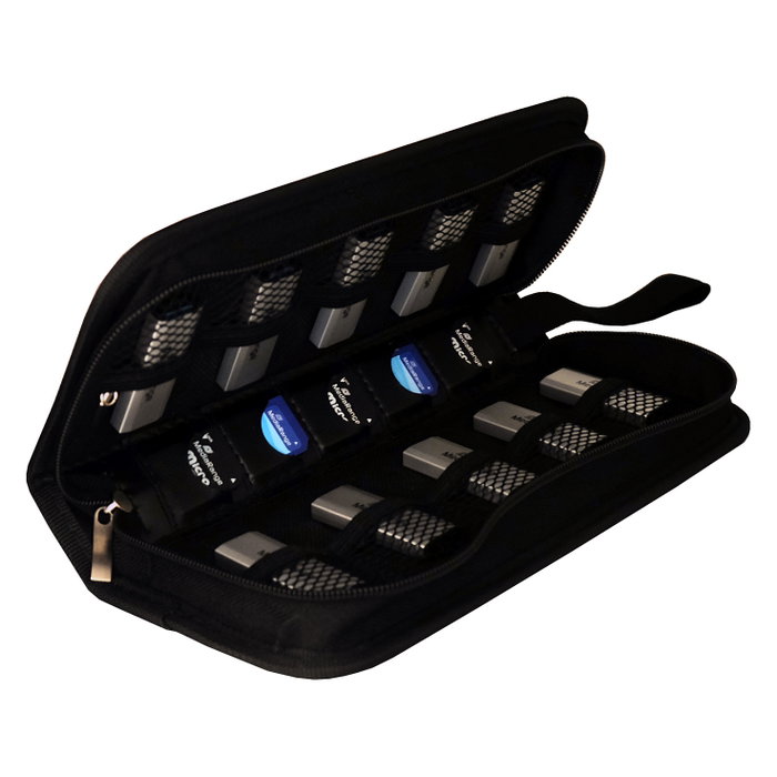 MEDIARANGE BOX99 Estuche para 5 tarjetas SD y 10 sticks, Negro