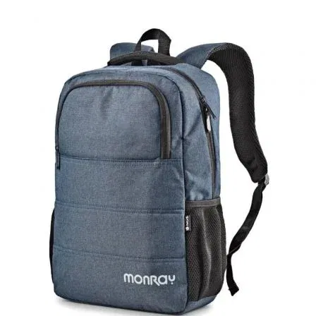 Monray SACKSCHARTER Mochila para Portátil hasta 15.6" Azul Oscuro Jaspeado Resistente al Agua