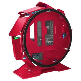 Mars Gaming Torre Gaming MCORB Circular, Micro-ATX, Doble Cristal Templado, Espacio XL, Compatible con Gráficas 340mm y CPU Coolers 180mm, Color Rojo