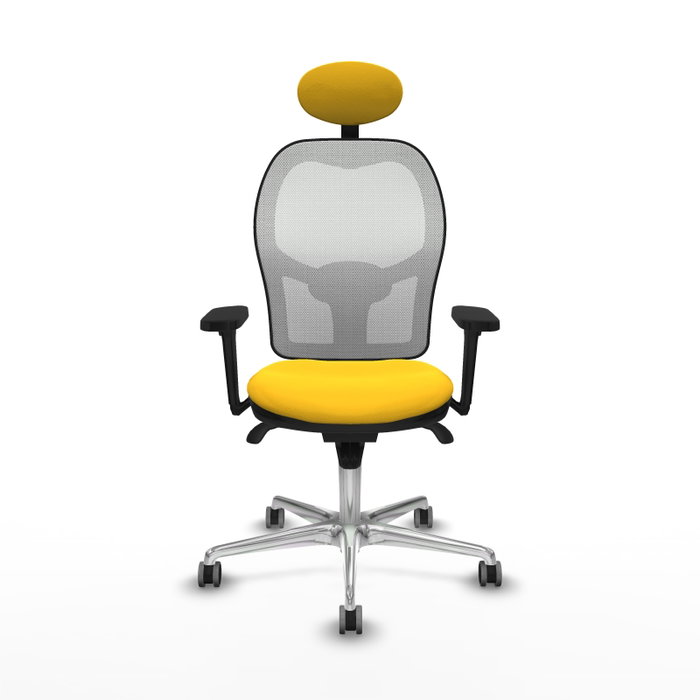 PIQUERAS Y CRESPO Silla de oficina Jorquera con mecanismo Sincro, Amarillo y Blanco PIQUERAS Y CRESPO Silla de oficina Jorquera con mecanismo Sincro, Amarillo y Blanco