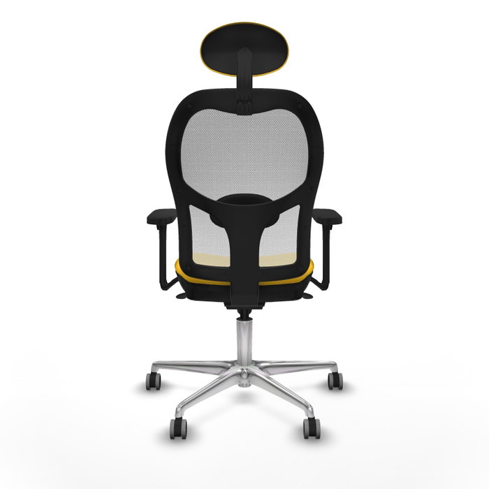 PIQUERAS Y CRESPO Silla de oficina Jorquera con mecanismo Sincro, Amarillo y Blanco PIQUERAS Y CRESPO Silla de oficina Jorquera con mecanismo Sincro, Amarillo y Blanco