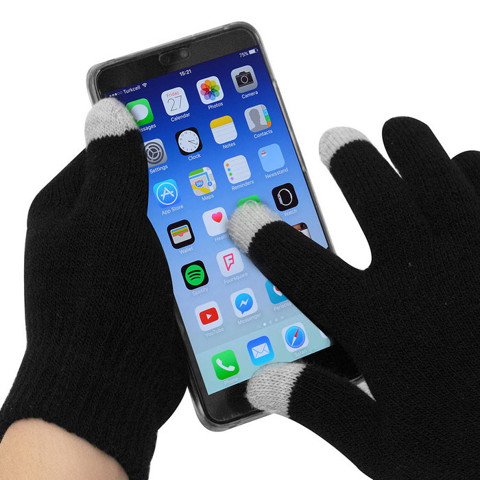 Sensly Par Guantes Táctiles Invierno Grand Froid Suaves para Teléfono Talla Única