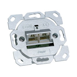 Hager Tehalit G3140 Datendose Cat.6A 2fach 8/8 polig