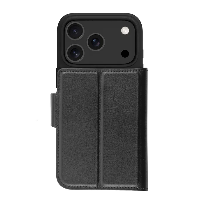 Dbramante1928 Funda Oslo Pro Libro con Cierre Magnético para Apple iPhone 17 Pro (6.7") - Negra, Imitación Piel, Compatible MagSafe, 3 Bolsillos