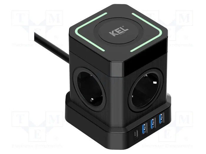KEL Prolongador de Alimentación H05VV-F 3G1,5mm2 2m Negro KEL Prolongador de Alimentación H05VV-F 3G1,5mm2 2m Negro