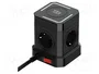 KEL Prolongador de Alimentación H05VV-F 3G1,5mm2 2m Negro