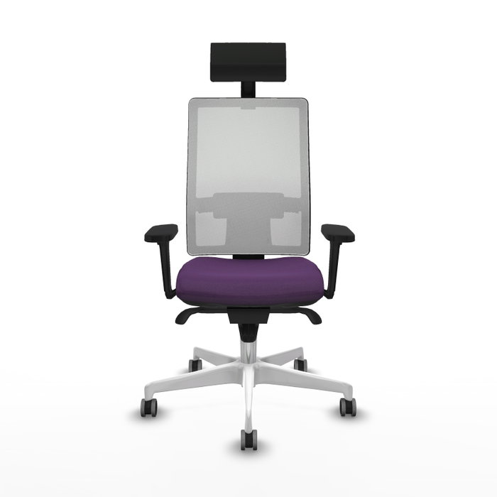 PIQUERAS Y CRESPO Silla de oficina Horna con mecanismo Sincro, Morada y Blanca PIQUERAS Y CRESPO Silla de oficina Horna con mecanismo Sincro, Morada y Blanca