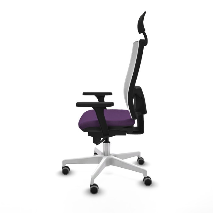 PIQUERAS Y CRESPO Silla de oficina Horna con mecanismo Sincro, Morada y Blanca PIQUERAS Y CRESPO Silla de oficina Horna con mecanismo Sincro, Morada y Blanca