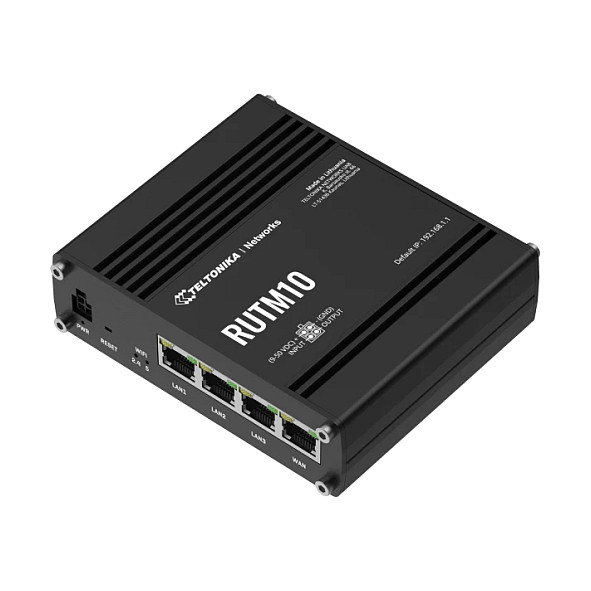 Teltonika RUTM10 Router Industrial con Wi-Fi 5 Dual Banda (2.4 GHz/5 GHz), 4 Puertos Gigabit Ethernet, USB 2.0, WPA3, RutOS, para Entornos Exigentes Teltonika RUTM10 Router Industrial con Wi-Fi 5 Dual Banda (2.4 GHz/5 GHz), 4 Puertos Gigabit Ethernet, USB 2.0, WPA3, RutOS, para Entornos Exigentes