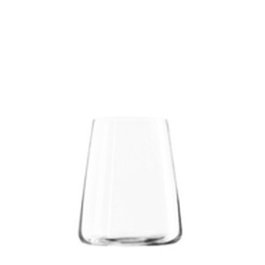 Summa Vaso Rhone de Cristal, 38 cl (0.38 L), 101 mm de Alto x 86 mm de Diámetro, Borde Fino (Set de 6)