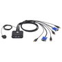 Aten CS22U Switch KVM de 2 puertos USB y VGA con selector remoto