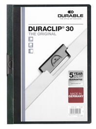 Dosier Clip Duraclip Pvc A4 2200 Pinza Metal 30H Verde Oscuro (Set de 25)