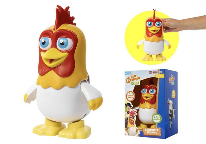 Bandai Muñeco Gallo Bartolito Bailongo Anda y Baila Sin Parar Al Son De La Música De La Granja