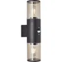 Brilliant Outdoor Applique 2L con detector, Depoli Black, 2x27W, Bombilla no incluida