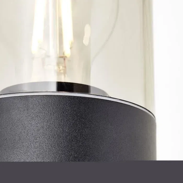 Brilliant Outdoor Applique 2L con detector, Depoli Black, 2x27W, Bombilla no incluida