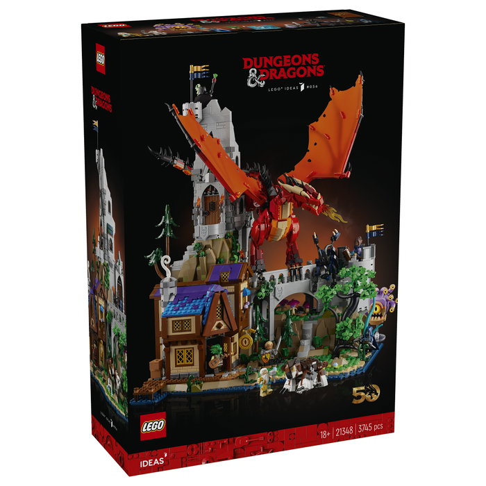 LEGO Ideas Dungeons & Dragons: La Aventura del Dragón Rojo 21348 Juego de Construcción 3745 Piezas para Mayores de 18 Años