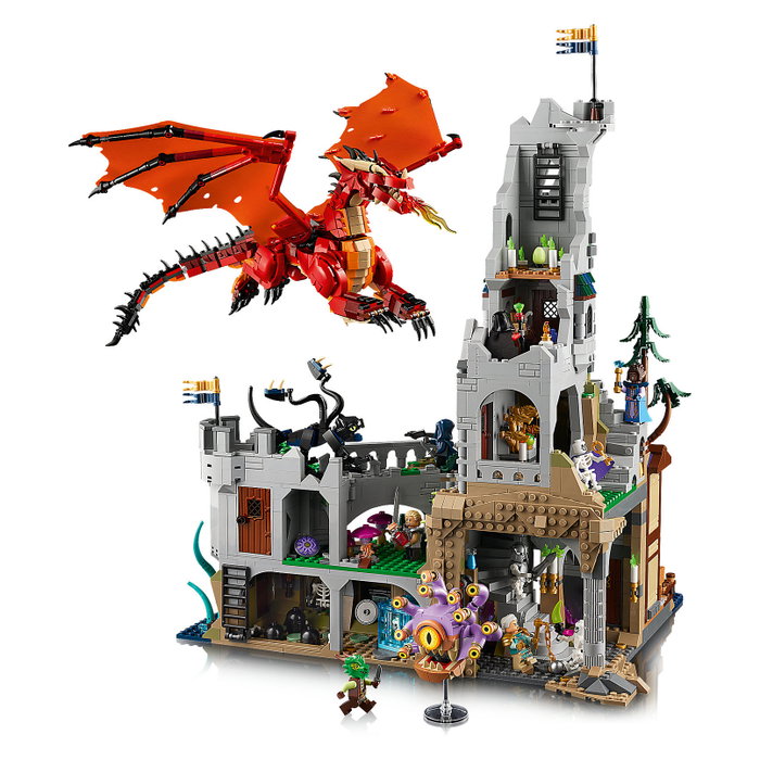 LEGO Ideas Dungeons & Dragons: La Aventura del Dragón Rojo 21348 Juego de Construcción 3745 Piezas para Mayores de 18 Años