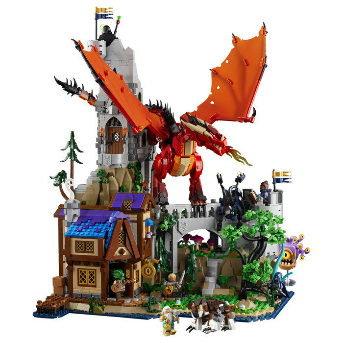 LEGO Ideas Dungeons & Dragons: La Aventura del Dragón Rojo 21348 Juego de Construcción 3745 Piezas para Mayores de 18 Años