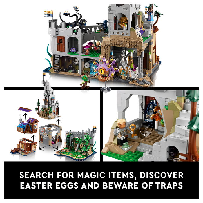 LEGO Ideas Dungeons & Dragons: La Aventura del Dragón Rojo 21348 Juego de Construcción 3745 Piezas para Mayores de 18 Años