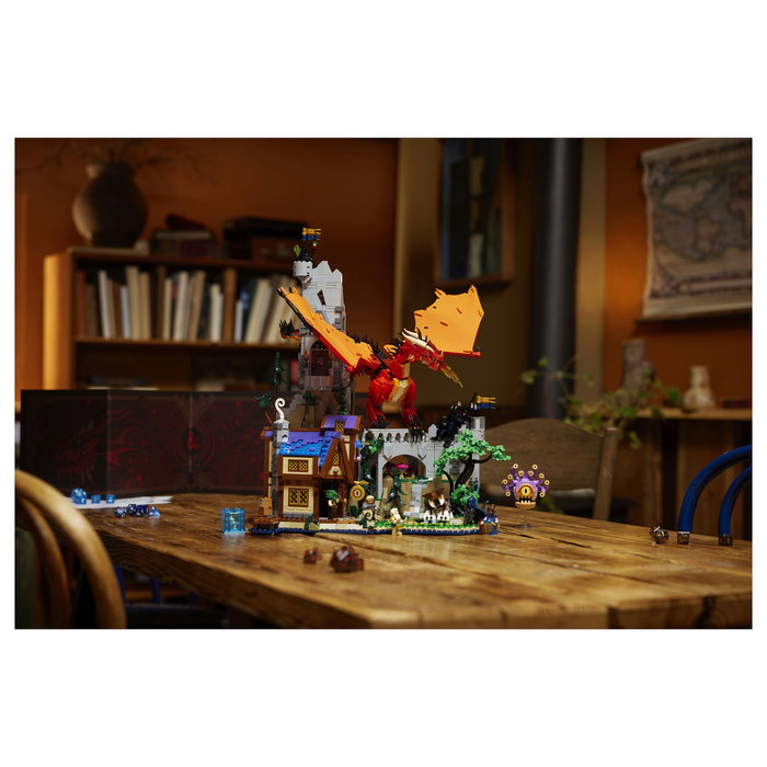 LEGO Ideas Dungeons & Dragons: La Aventura del Dragón Rojo 21348 Juego de Construcción 3745 Piezas para Mayores de 18 Años
