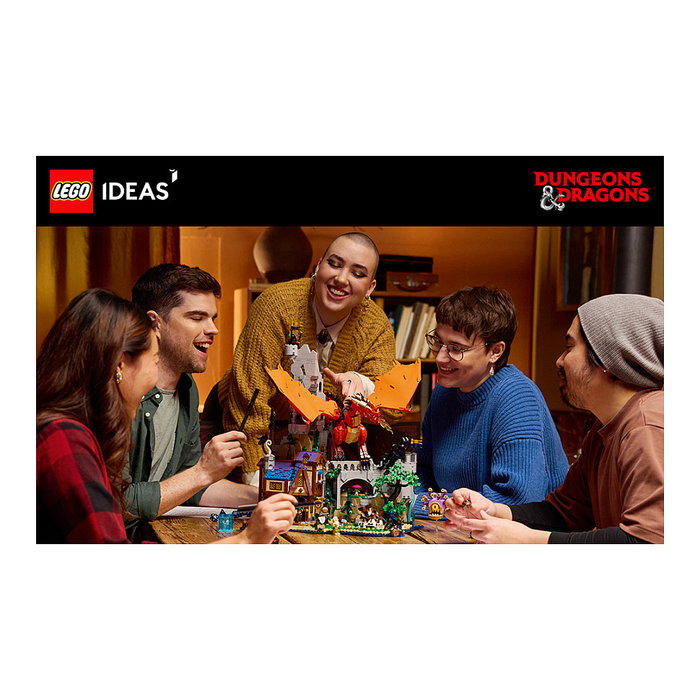 LEGO Ideas Dungeons & Dragons: La Aventura del Dragón Rojo 21348 Juego de Construcción 3745 Piezas para Mayores de 18 Años