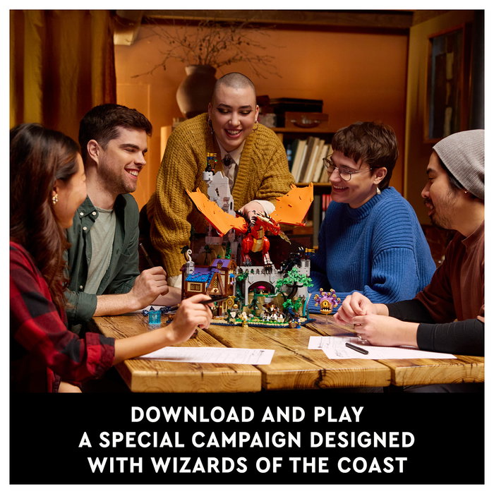 LEGO Ideas Dungeons & Dragons: La Aventura del Dragón Rojo 21348 Juego de Construcción 3745 Piezas para Mayores de 18 Años