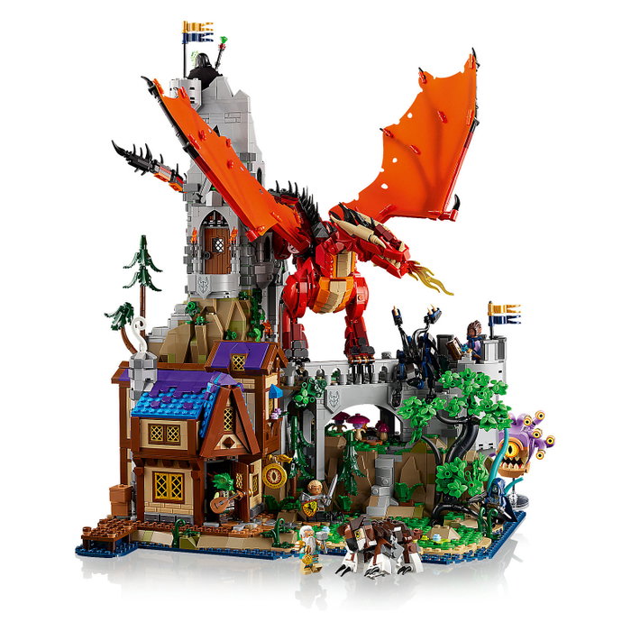 LEGO Ideas Dungeons & Dragons: La Aventura del Dragón Rojo 21348 Juego de Construcción 3745 Piezas para Mayores de 18 Años