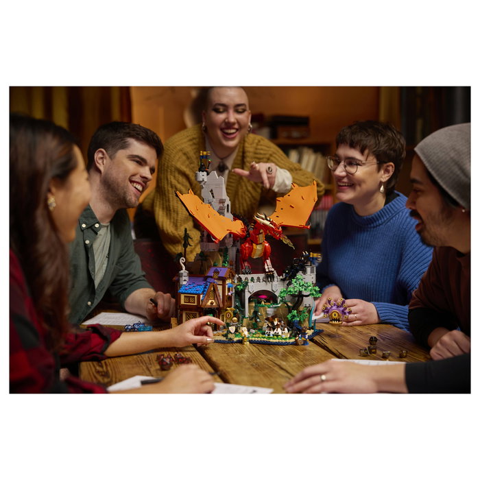 LEGO Ideas Dungeons & Dragons: La Aventura del Dragón Rojo 21348 Juego de Construcción 3745 Piezas para Mayores de 18 Años