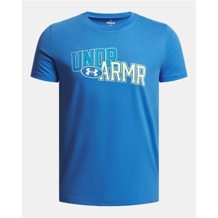 Camiseta de Manga Corta Infantil Under Armour Overlay Wm Ss Azul