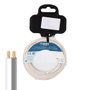 Edm Carrete Cable Paralelo 2x0,75 mm² Blanco/Gris "audio" 25 m