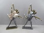 DKD Home Decor Figura de Bailarines en Resina Plateada