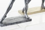 DKD Home Decor Figura de Bailarines en Resina Plateada