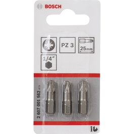 Bosch Juego de 3 puntas de destornillador PZ3 de 25 mm