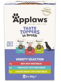 Applaws Dog Sobre Topper Surtido Caldo Multipack 6x85g