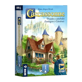 Devir Carcassonne Posadas y Catedrales Expansión 1 para Juego de Mesa, Juego de Cartas y Bloques de Construcción, 2-6 Jugadores, Español